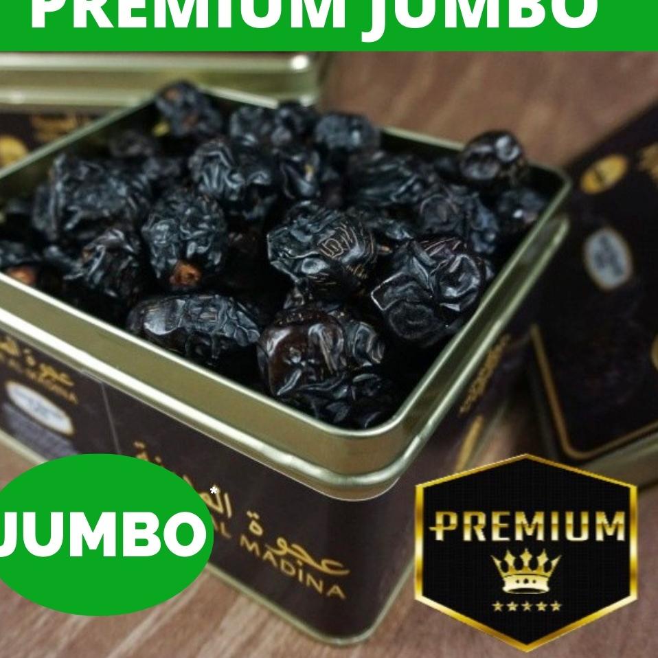 

F88 Kurma Ajwa AL Madinah / Kurma Ajwa Kaleng PREMIUM BPOM 1 kg ORIGINAL BEST SELLER ー