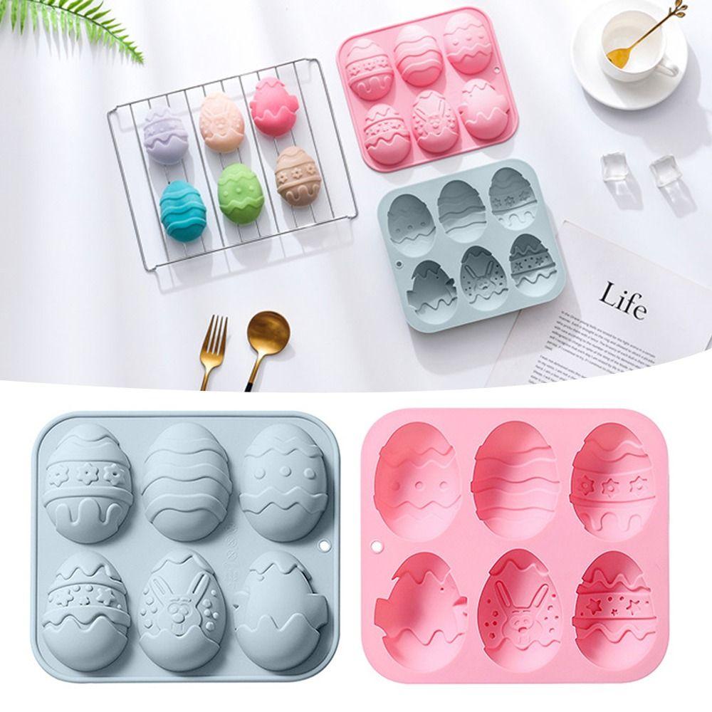 Solighter Easter Silicone Mold DIY Cetakan Sabun Dekorasi Liburan 6rongga