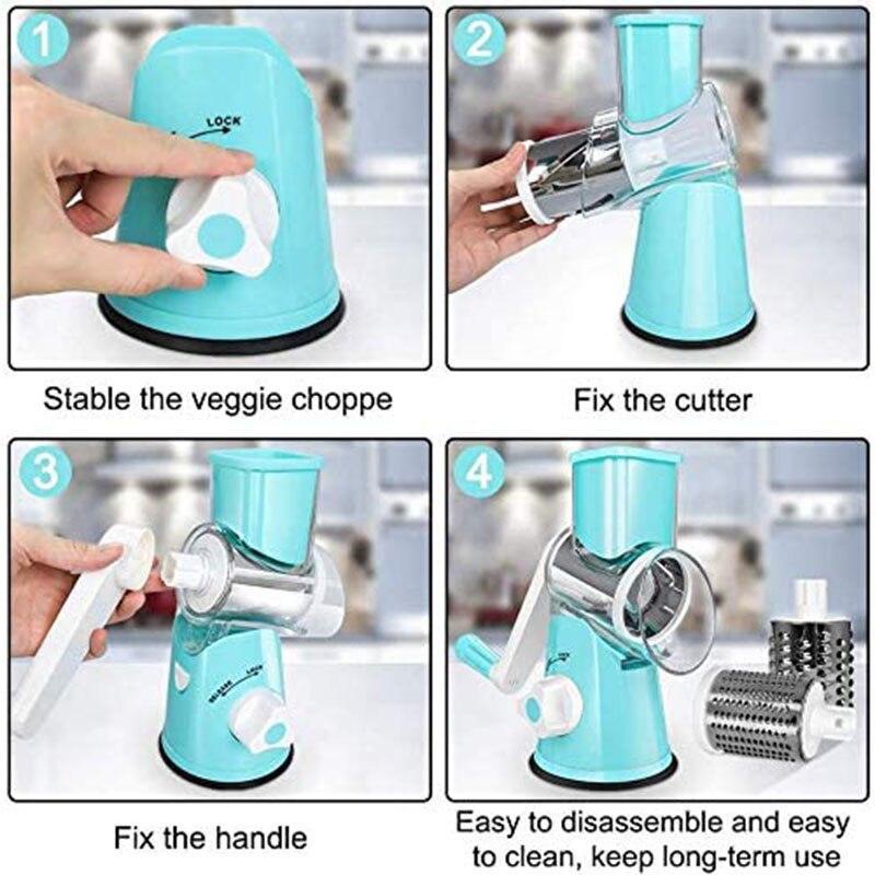Terbaru Alat Pemotong sayuran Dan Buah Tabletop Drum Grater