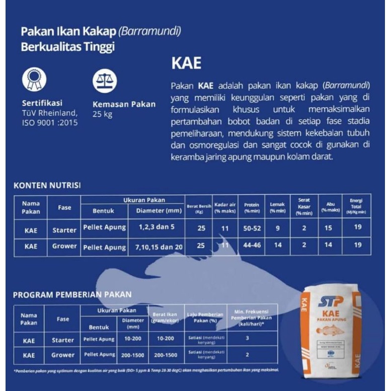 STP KAE Pakan Apung Repack 3kg