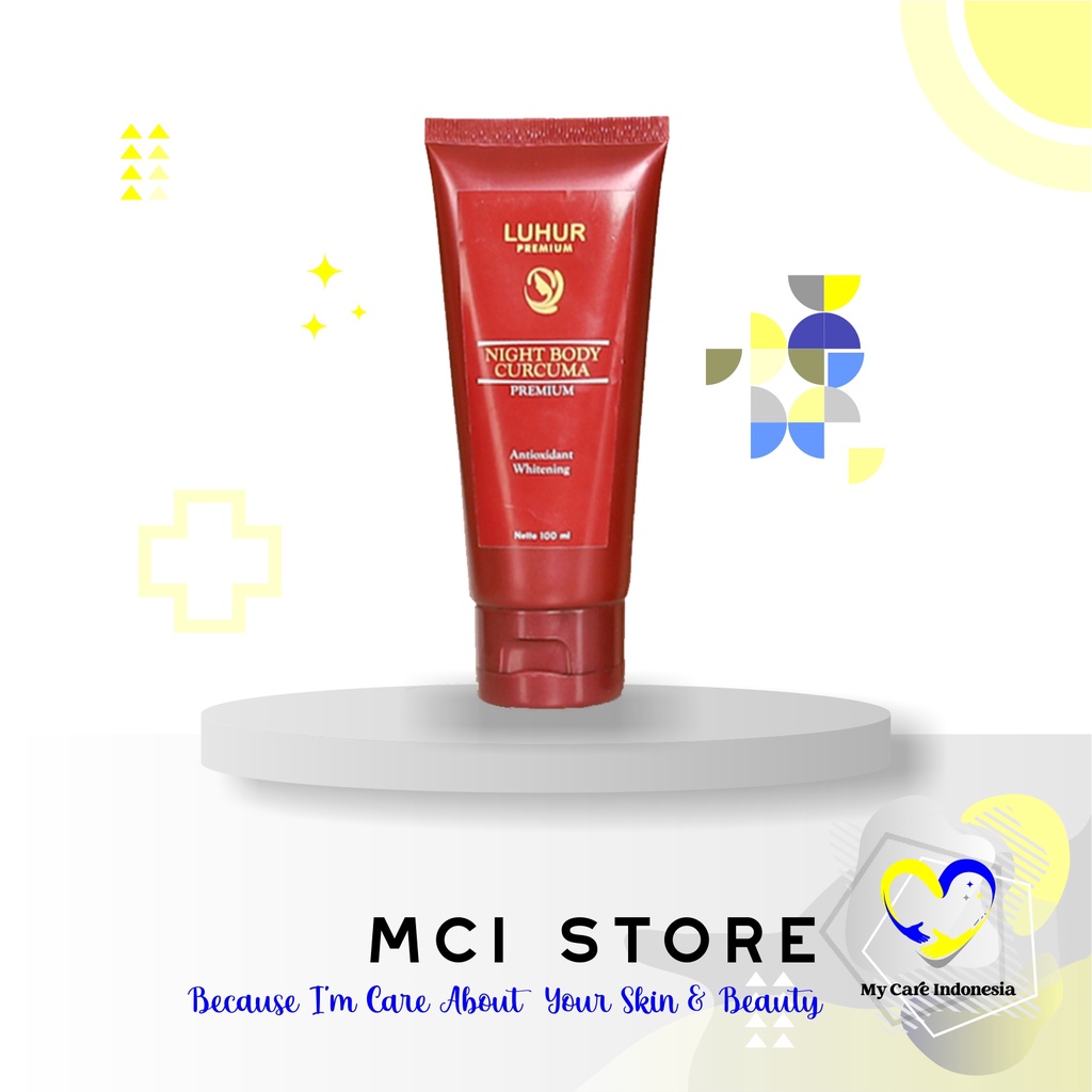 Body Lotion Malam dengan Ekstrak Curcuma Racikan Khusus Luhur Premium Untuk Pemutih Kulit Tubuh