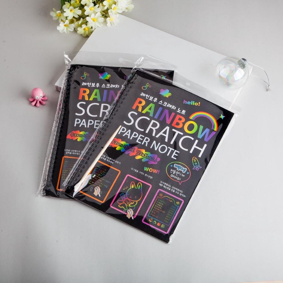 

Terbaru.. Magic Color Rainbow Scratch Paper Note book 19X26cm 09F