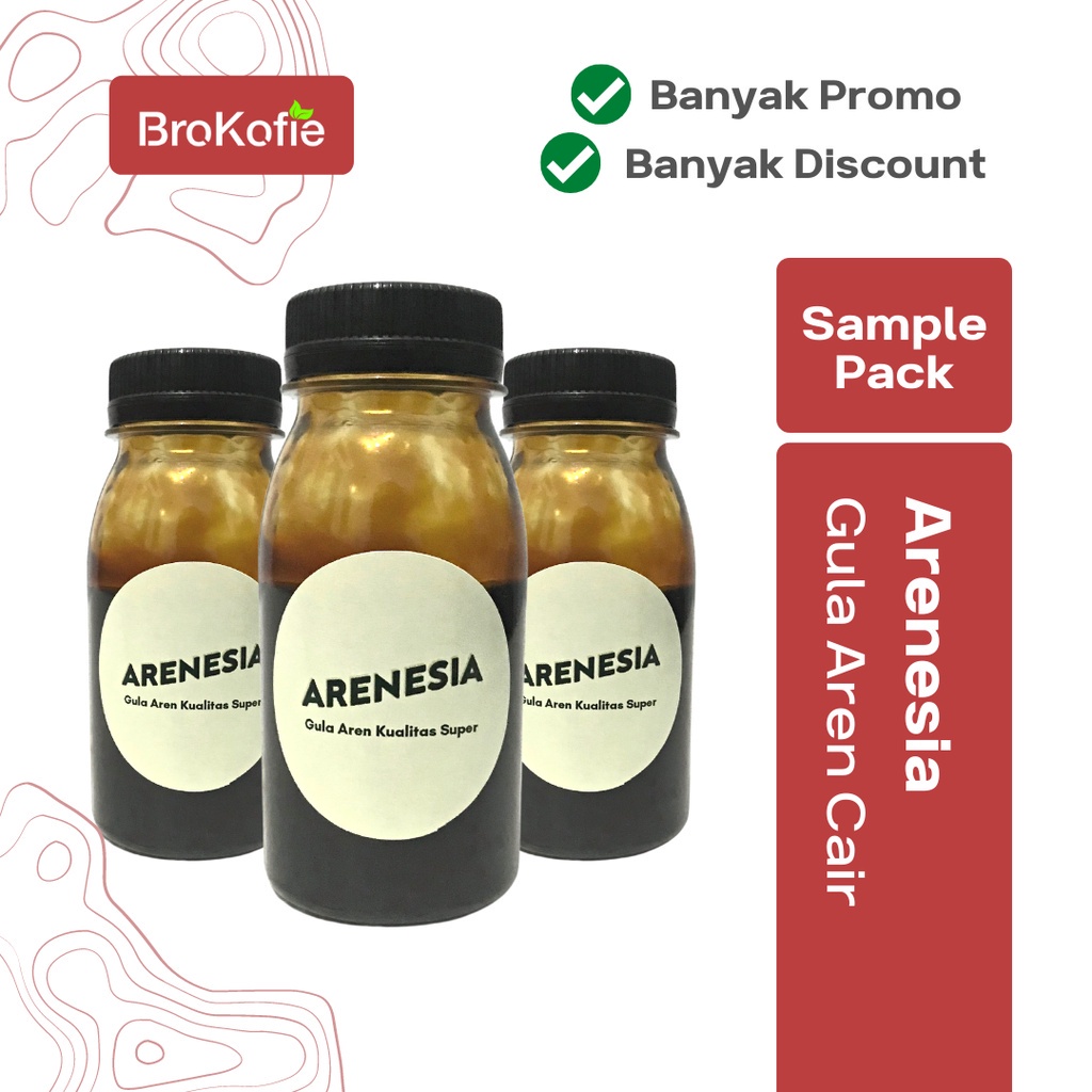 

Gula Aren Cair Arenesia SAMPLE PACK 100ml Liquid Palm Sugar Untuk Kopi Susu Organik Kualitas Premium