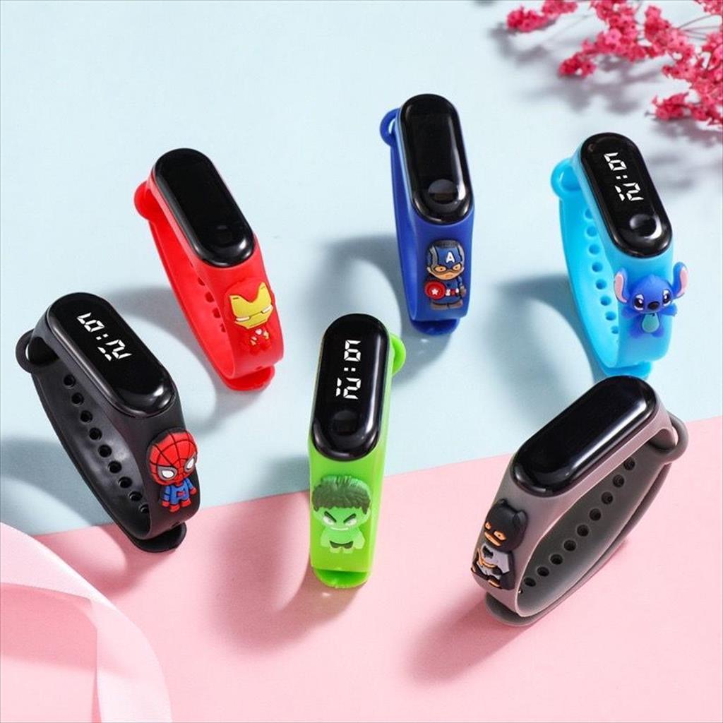 YA 135B - Jam Tangan Elektronik LED Minimalis Tahan Air Waterprof Motif Karakter Kartun Anak Laki-laki Perempuan