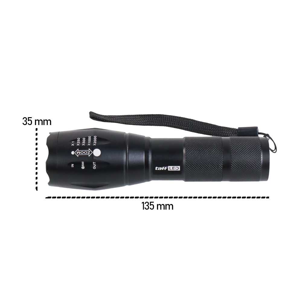 TaffLED Senter LED Cree XM-L T6 2000 Lumens - E17