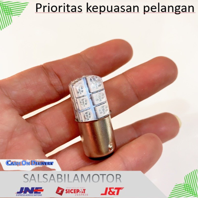 lampu rem belakang motor kedip 12mata led jelly terang
