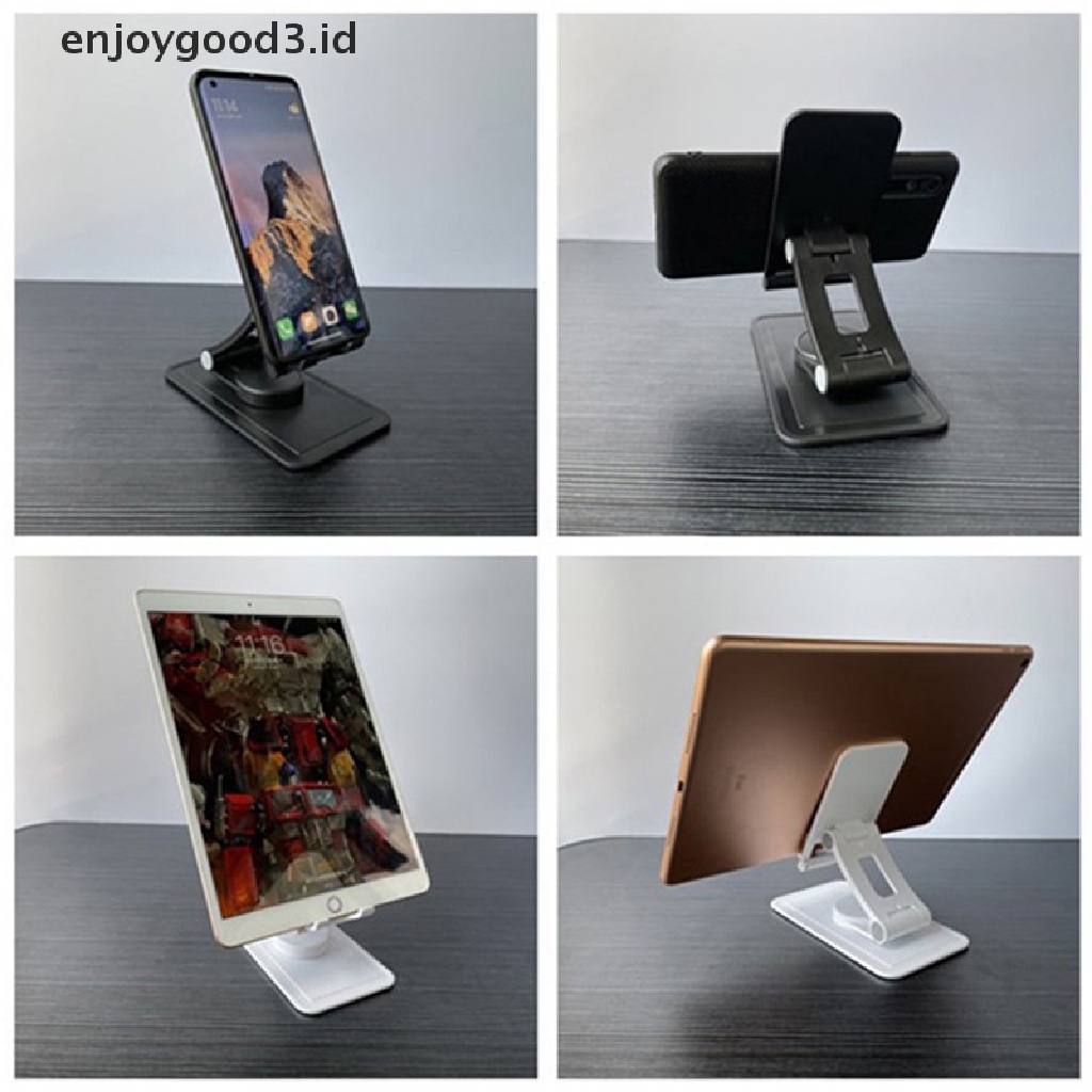 【 Rready Stock 】 Universal Mobile Phone Stand Desktop Tablet Holder Foldable 360 Degree Rotag For IPhone IPad Xiaomi （ ID ）