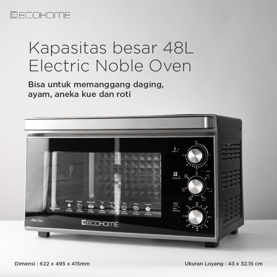 Ecohome Oven Noble Series EON888 / EON-888 / EON 888 Kapasitas 48 L