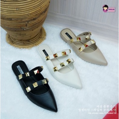 littlekiddoss SD2219 Sepatu Sendal Flatshoes Wanita Mules Import model Valentin 36-40 Flatshoes Fashion Murah