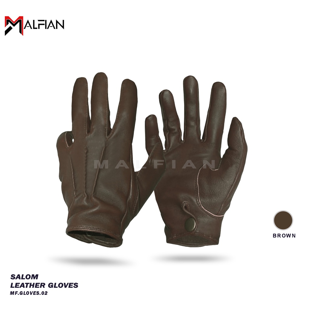 Sarung Tangan Kulit Motor Leather Gloves Salom