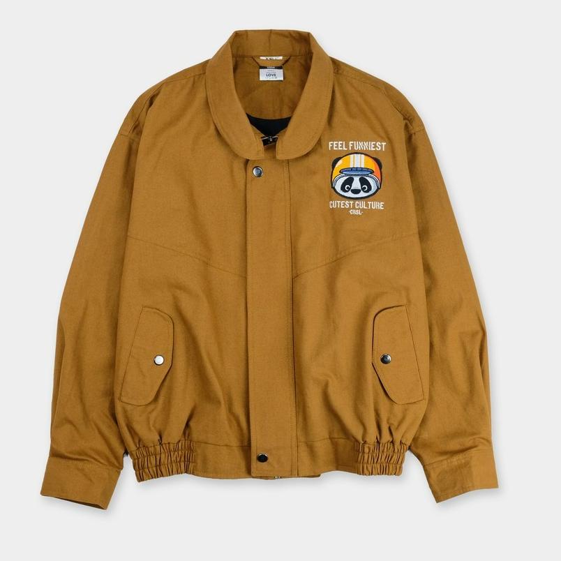 CHEKOUT CRSL Popo Cute Rider Jacket | Brown | Bomber Jacket | Jaket Motor