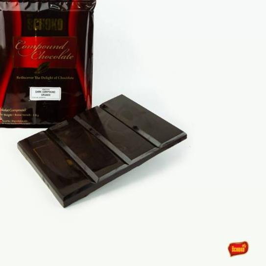 

◘ Dark Chocolate Compound 1kg / SCHOKO / dark chocolate blok / cokelat blok ♫