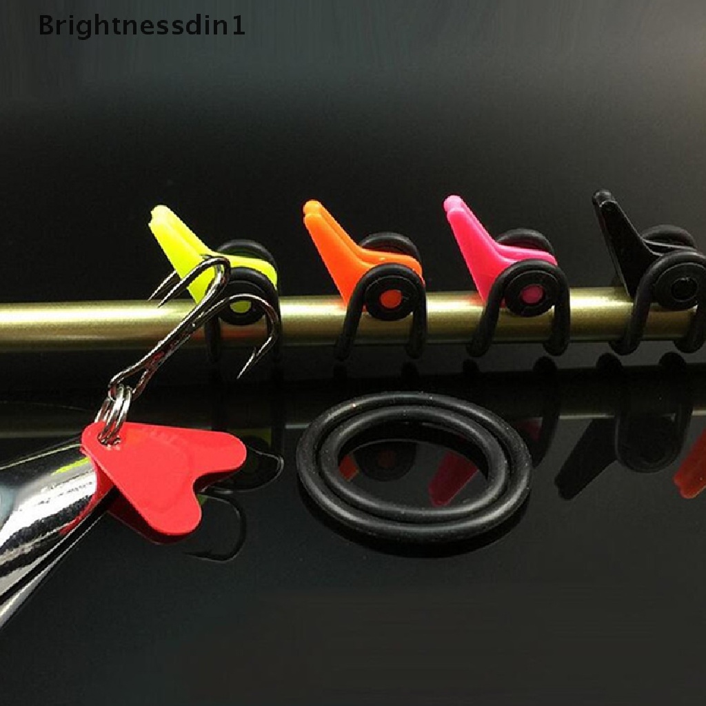 [Brightnessdin1] 10pcs Plastik Kail Pancing Aman Keeper Holder Lure Jig Menjaga Aman Hooks Butik