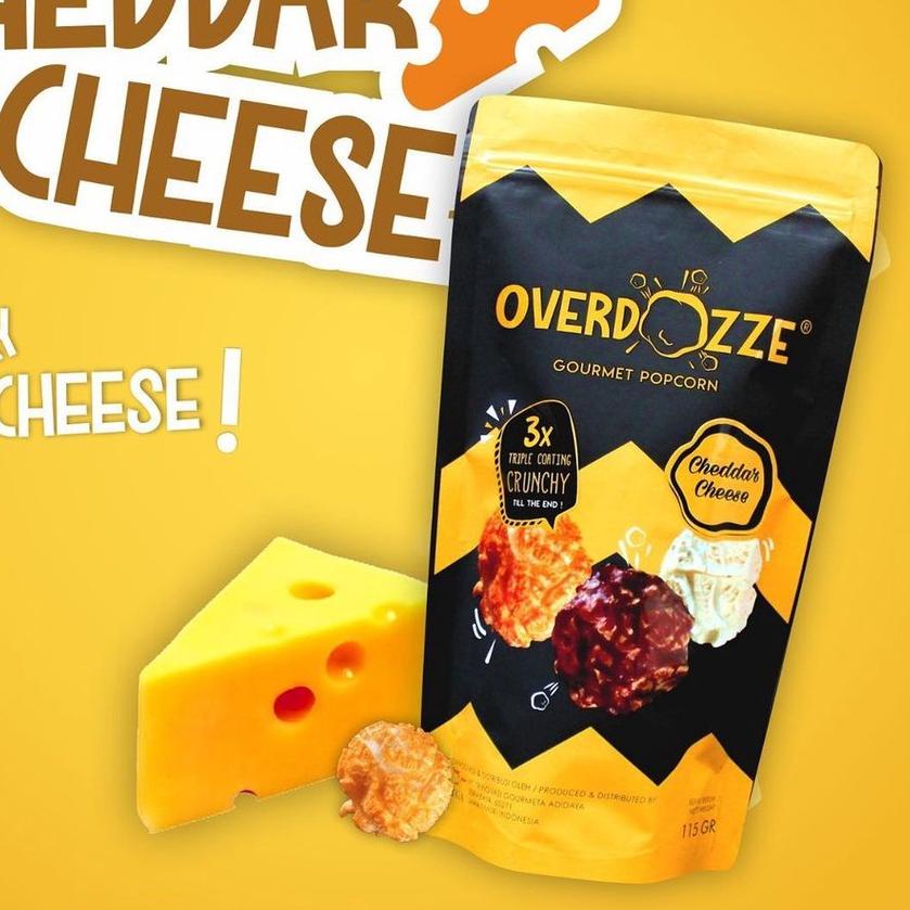 

☏ Overdozze Popcorn Cheddar Cheese Gourmet Snack Cemilan Keju Manis 115gram ◊