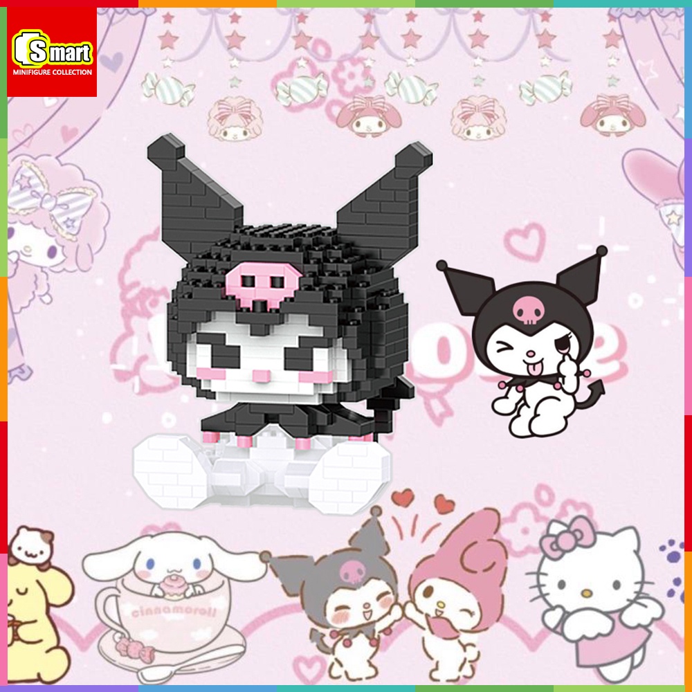 Partikel Kecil Blok Bangunan Sanrio Kuromi My Melody Anak Rakitan Mainan Penjualan Panas Hello Kitty Anak Perempuan Hadiah [In Stock]