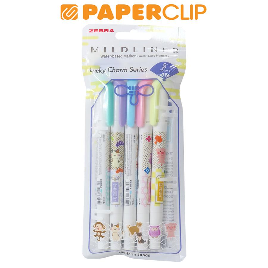

HIGHLIGHTER ZEBRA MILDLINER LUCKY CHARM SERIES SET 5