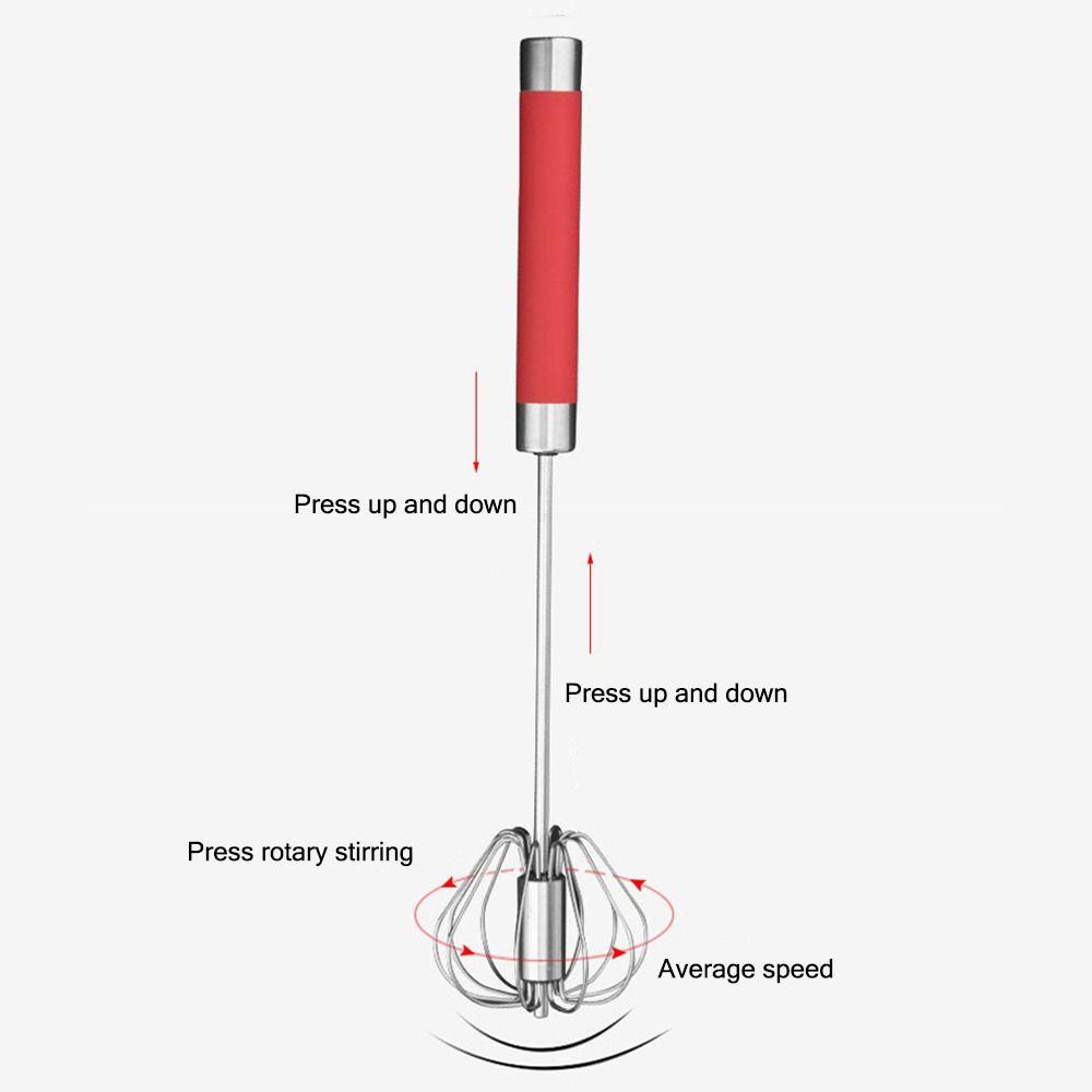 Solighter Kocokan Telur Stainless Aksesoris Dapur Egg Tools Stainless Steel Tahan Lama Mixer Tangan Manual Pengocok Telur Semi Otomatis