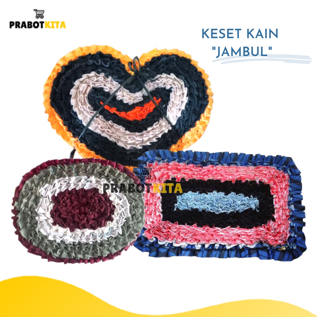 Keset Kain Jambul Besar / Keset Kaki / Keset Lantai Dapur Kamar Rumah