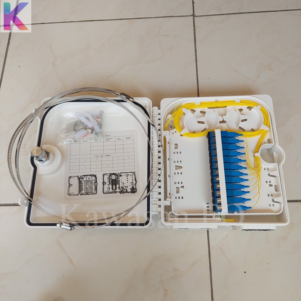 Odp 12 Core/Odp Transdata 12 Core Lengkap Pigtail Adapter Sc Upc