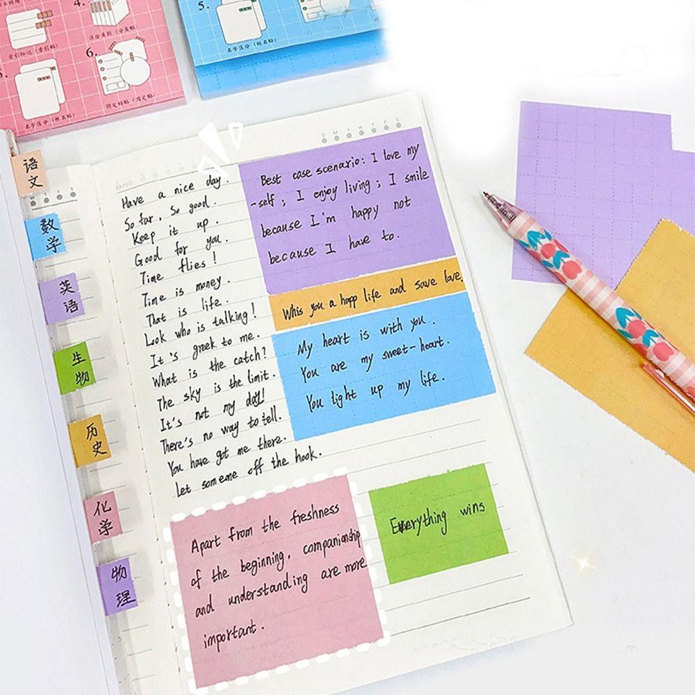 Mxbeauty Tearable Posted It Sticky Notes Kreatif 7warna Keypoints Tag Label Bookmark Tagging Stiker Label Baca Index Memo Pad