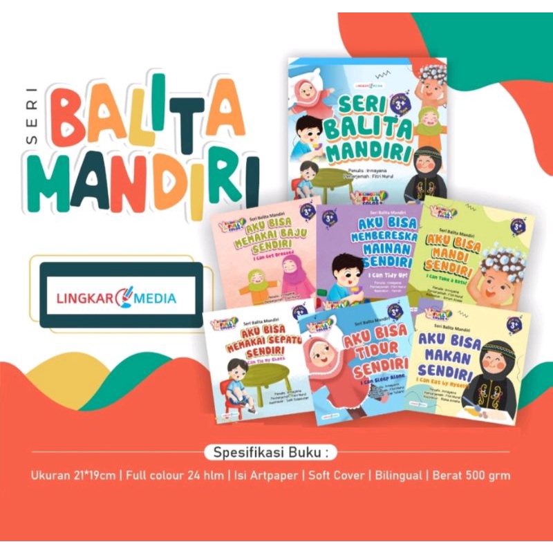 Paket Isi 6 Buku Seri Balita Mandiri Lingkar Media