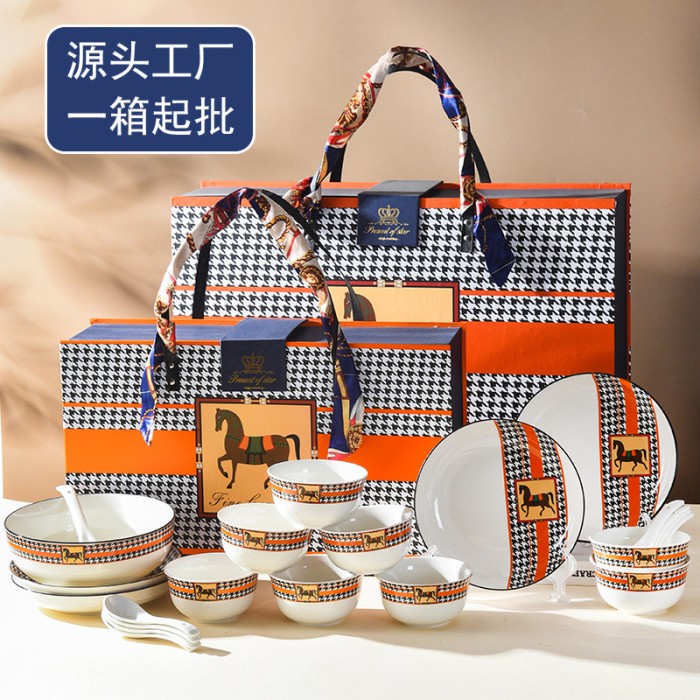 Piring Hadiah Piring Gift Box Set Hampers Mangkok Set Piring Makan Keramik