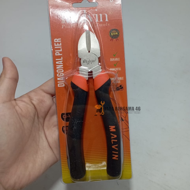 TANG POTONG MALVIN 6&quot; / TANG POTONG KUPAS KABEL KAWAT / DIAGONAL CUTTING PLIER / TANG LISTRIK KARET JUMBO / TANG POTONG UKURAN KECIL MINI 6 INCHI INCH HIGH QUALITY