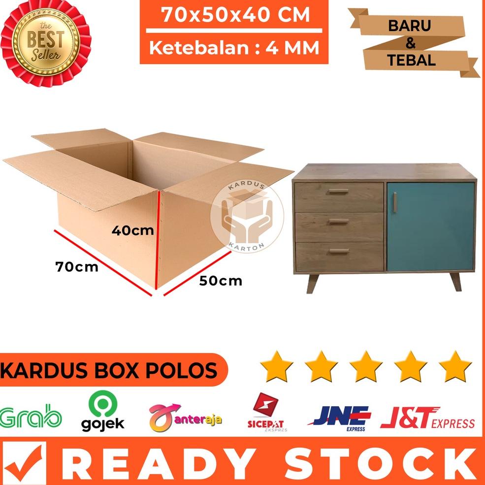 

xzo-15 Kardus Polos / Karton Box Packing 70 X 50 X 40 Cm Single Wall, Jumbo Perfect