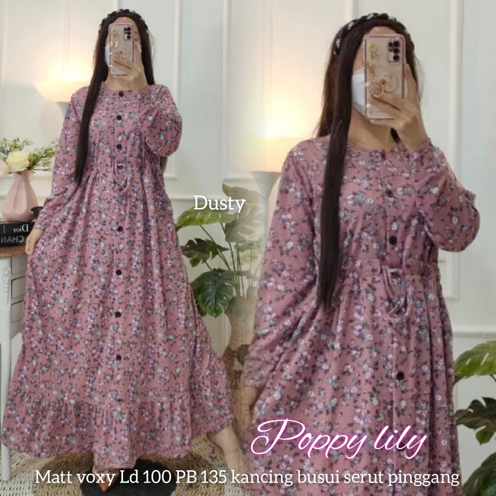 valley poppy dress / dress voxy /gamis voxy /gamis murah / dress