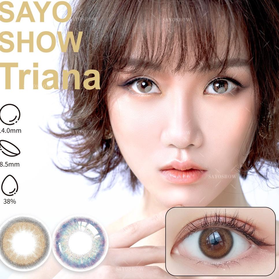 ○ ✔️100% ORI SAYOSHOW TRIANA Sepasang Softlens Brown Minus 14 mm ( NORMAL S/D-8.00) Contact Lens Sof