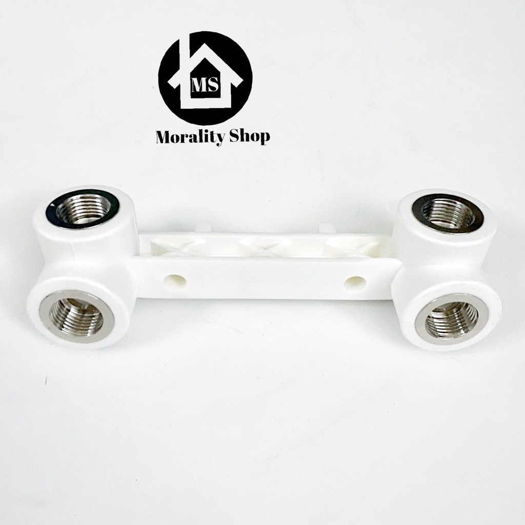 Bracket Sambungan Keran air Mixer 1/2&quot; Breket Dudukan Kran Instalasi Luar Heater Tanpa Bobok Tembok