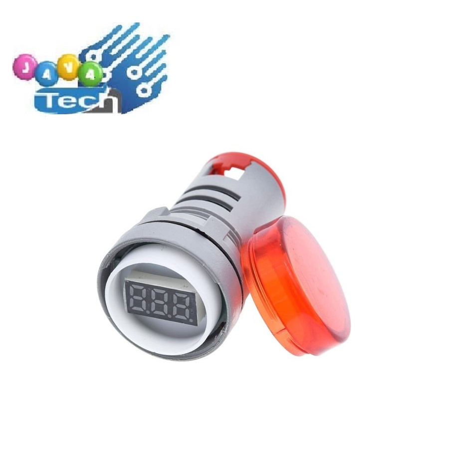 Voltmeter Digital AC Panel Bulat 22mm 60 - 500V