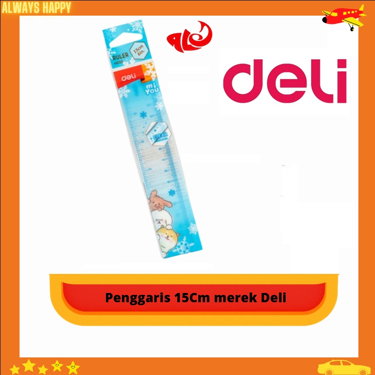 

Ruler penggaris 15 cm motif Lucu merek Deli Murah