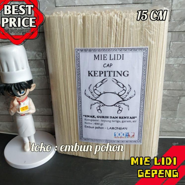 

>XC26619< MIE LIDI MENTAH KURUS DAN GEPENG 1KG CAP KEPITING