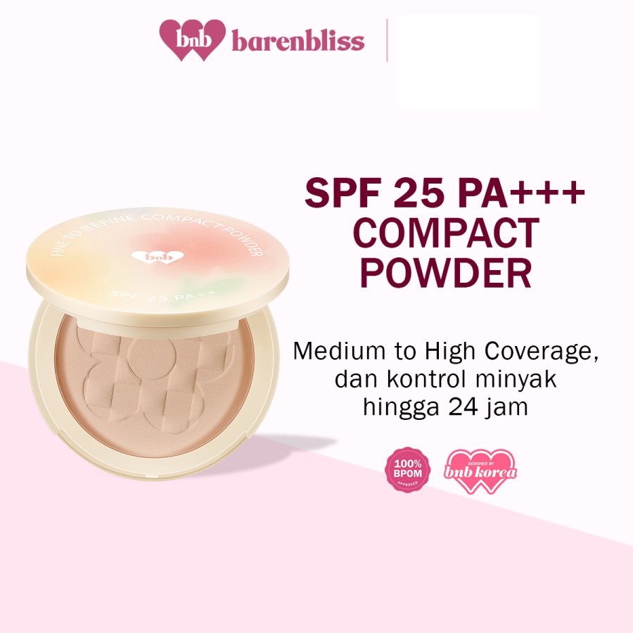 BNB barenbliss Korean Bloomatte Fine to Refine Compact Powder - Fair Light Petal - 02 Natural Blossom Burst - 03 Warm Beige Nectar - 04 Medium Blossom Burst - 05 Honey Deep Nectar