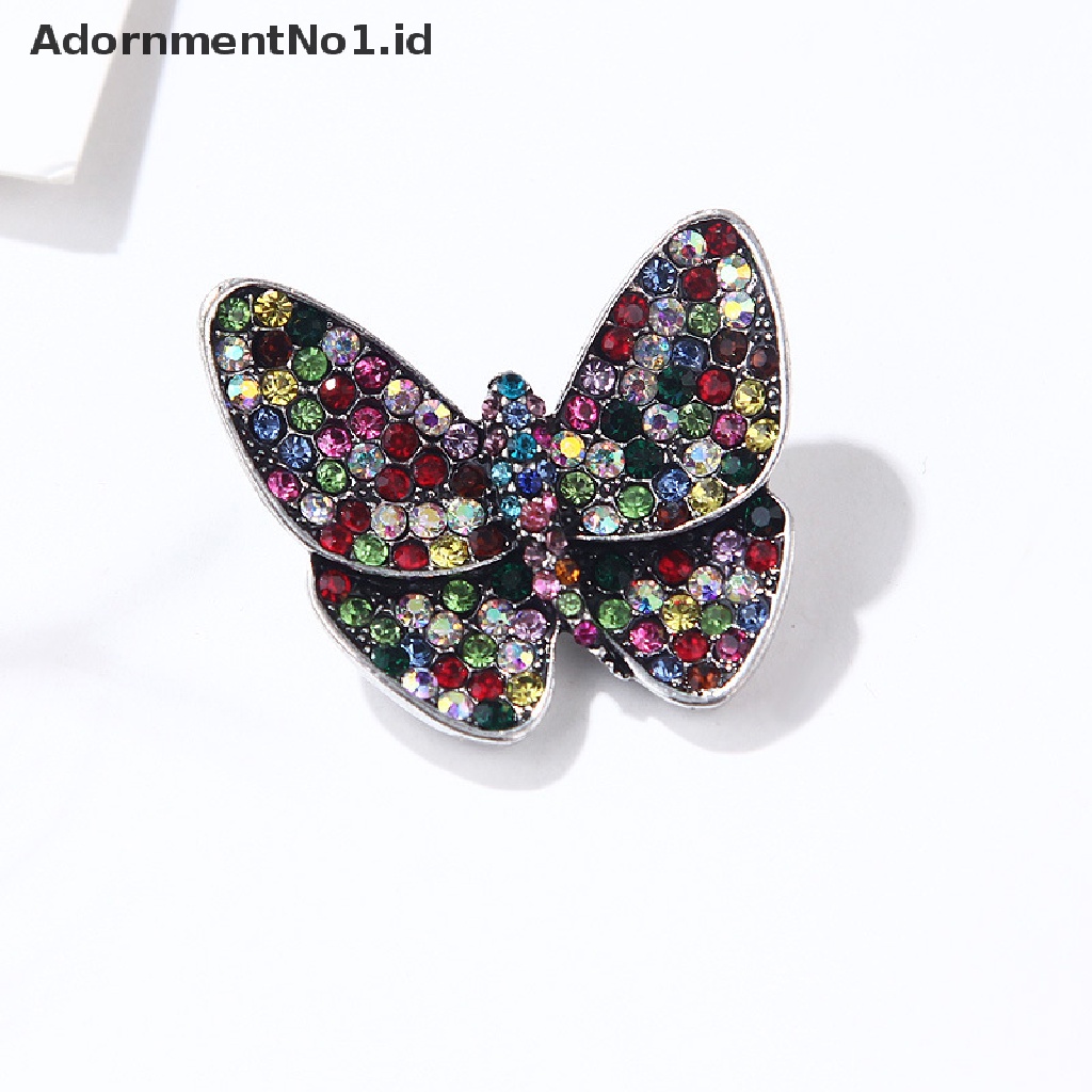 [AdornmentNo1] Bros Minyak Kupu-Kupu Warna-Warni Untuk Wanita Gesper Serangga Hijab Pin Mantel Hewan Pin Perhiasan Aksesoris Wanita [ID]