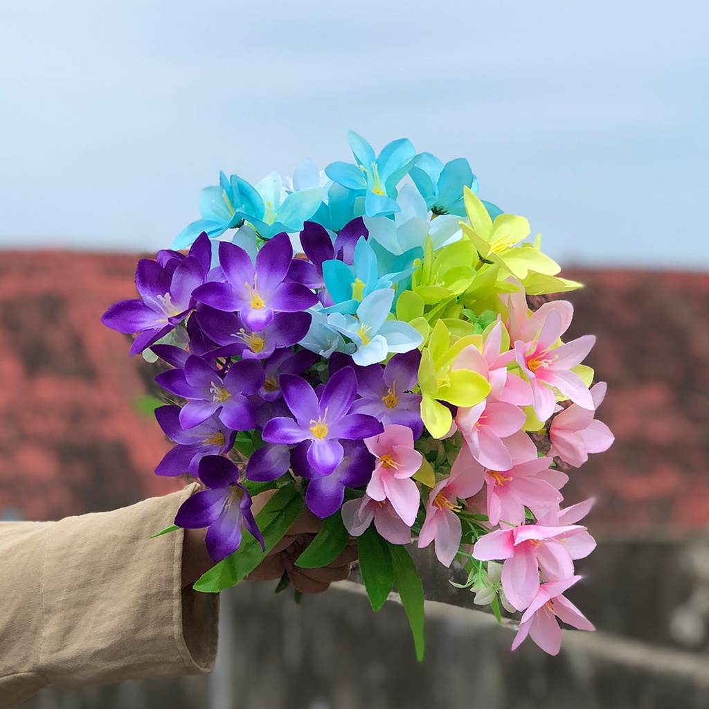 Bunga Bakung Lily Hias Tangkai Buket Plastik Ornamen Pajangan Hiasan Dekorasi Ruangan Artificial Flower Satu7an PBP150