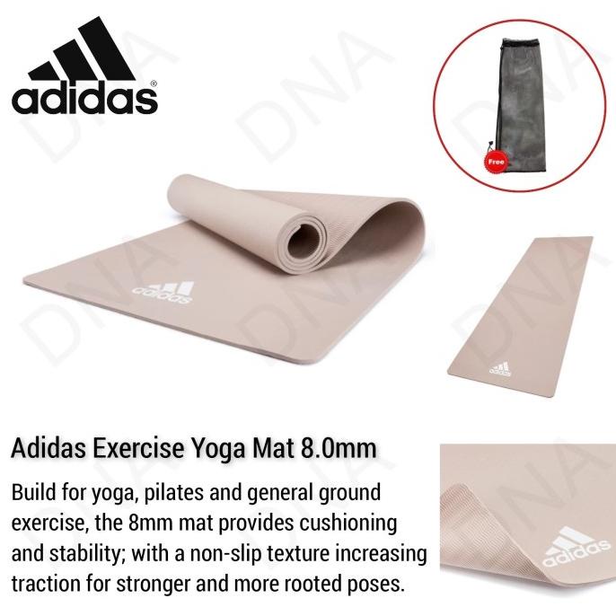Matras Yoga 8mm / Yoga Mat 8mm Vapor Grey Adidas - ORIGINAL