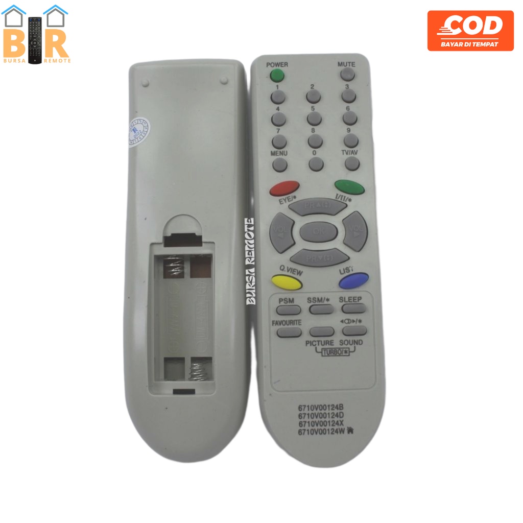 Remote TV Tabung Slim Flat LG 124 Bdx Tanpa Setting