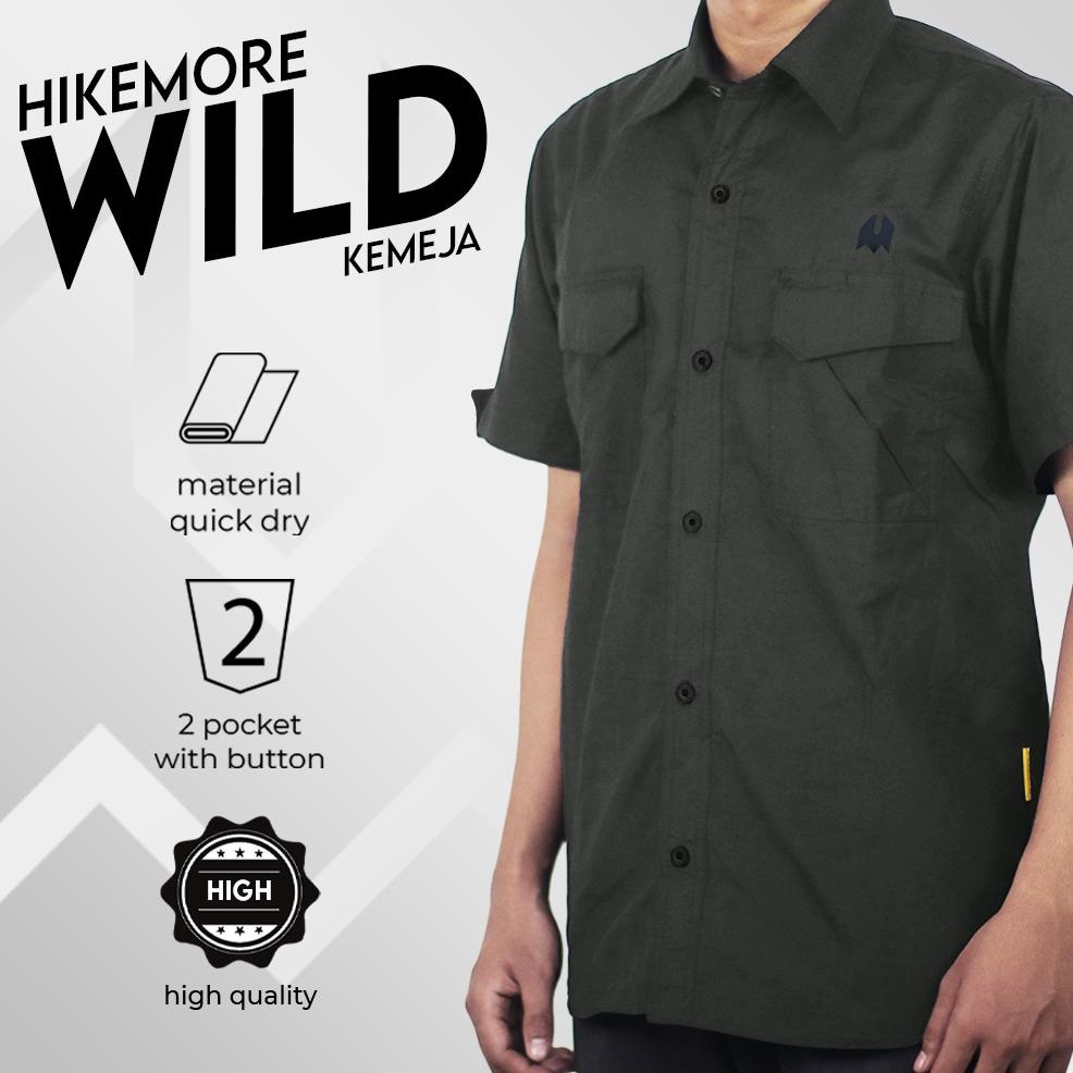 Kemeja Pria Wanita Fashionable Outdoor Lengan Pendek Wild Hikemore Ori