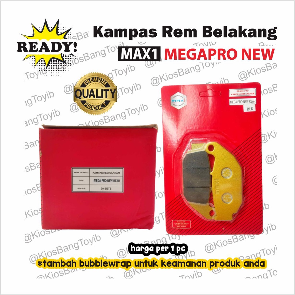 Kampas Rem Discpad Belakang Honda Megapro New (MAX1)