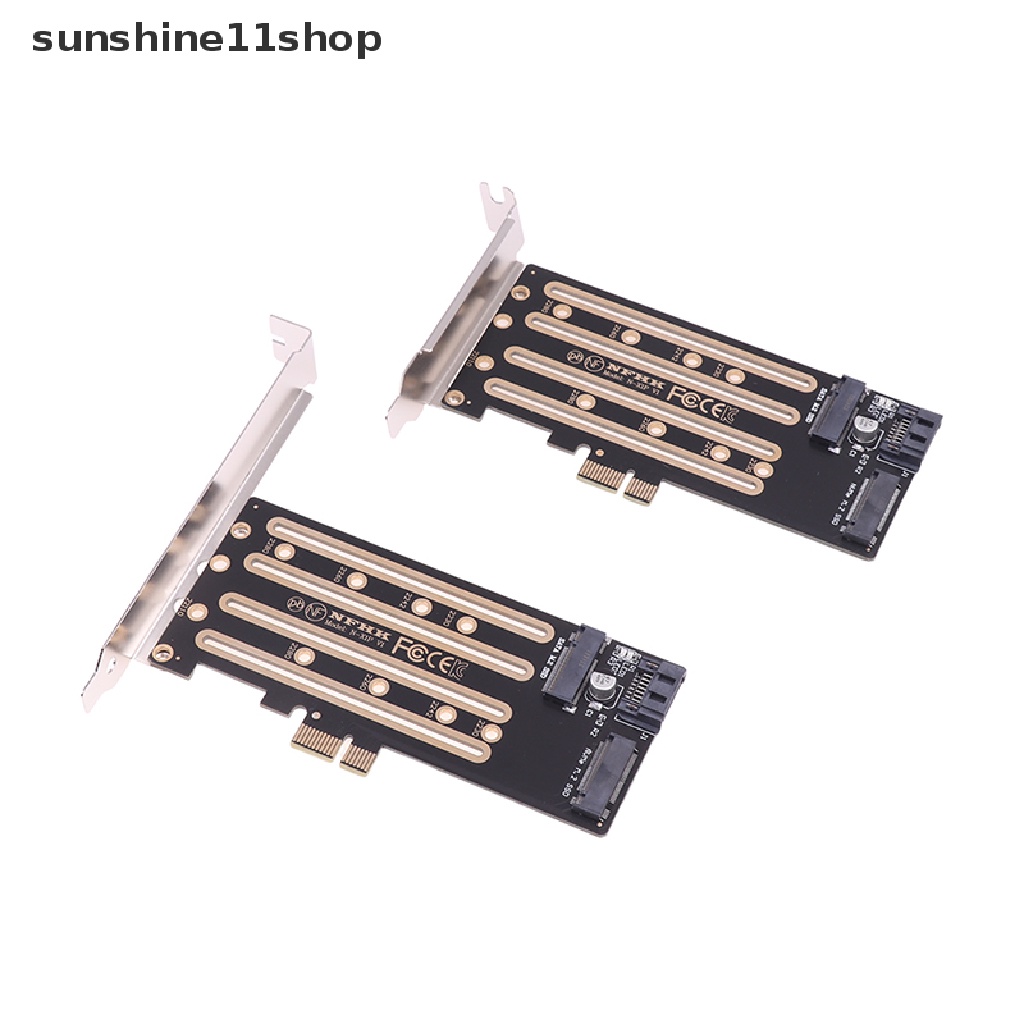 Sho 1pc NVMe M.2 SSD To PCIe 3.0 4.0 x4, SATA M.2 SSD To SATA Adaptor dual purpose N