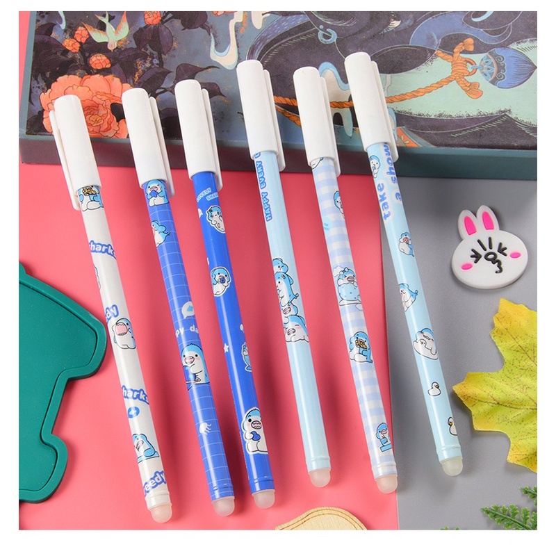 6pcs Pena Pulpen Pen Magic Bisa Dihapus Tinta Biru OSM-ST0288