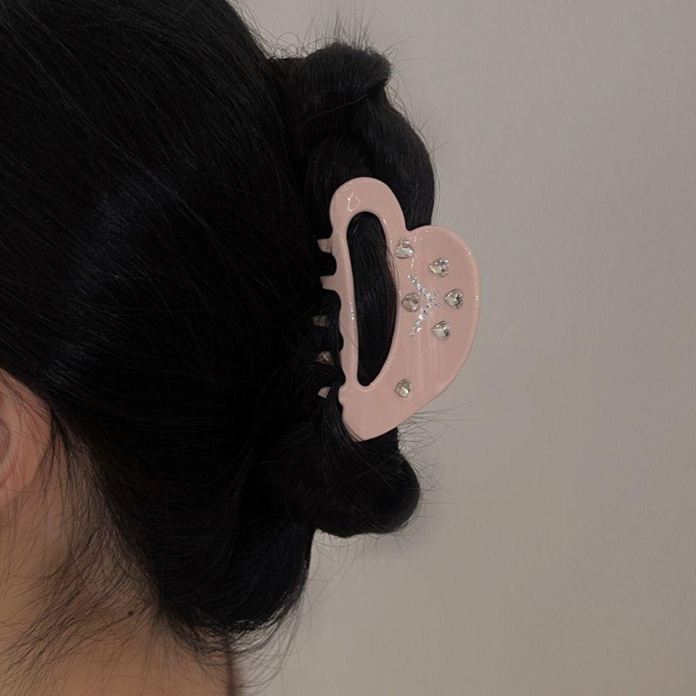 Mxbeauty Y2K Hair Claw Sweet Girls Daily Fashion Design Hair Grab Clip Geometric Barrettes Ponytail Holder Aksesoris Rambut Wanita