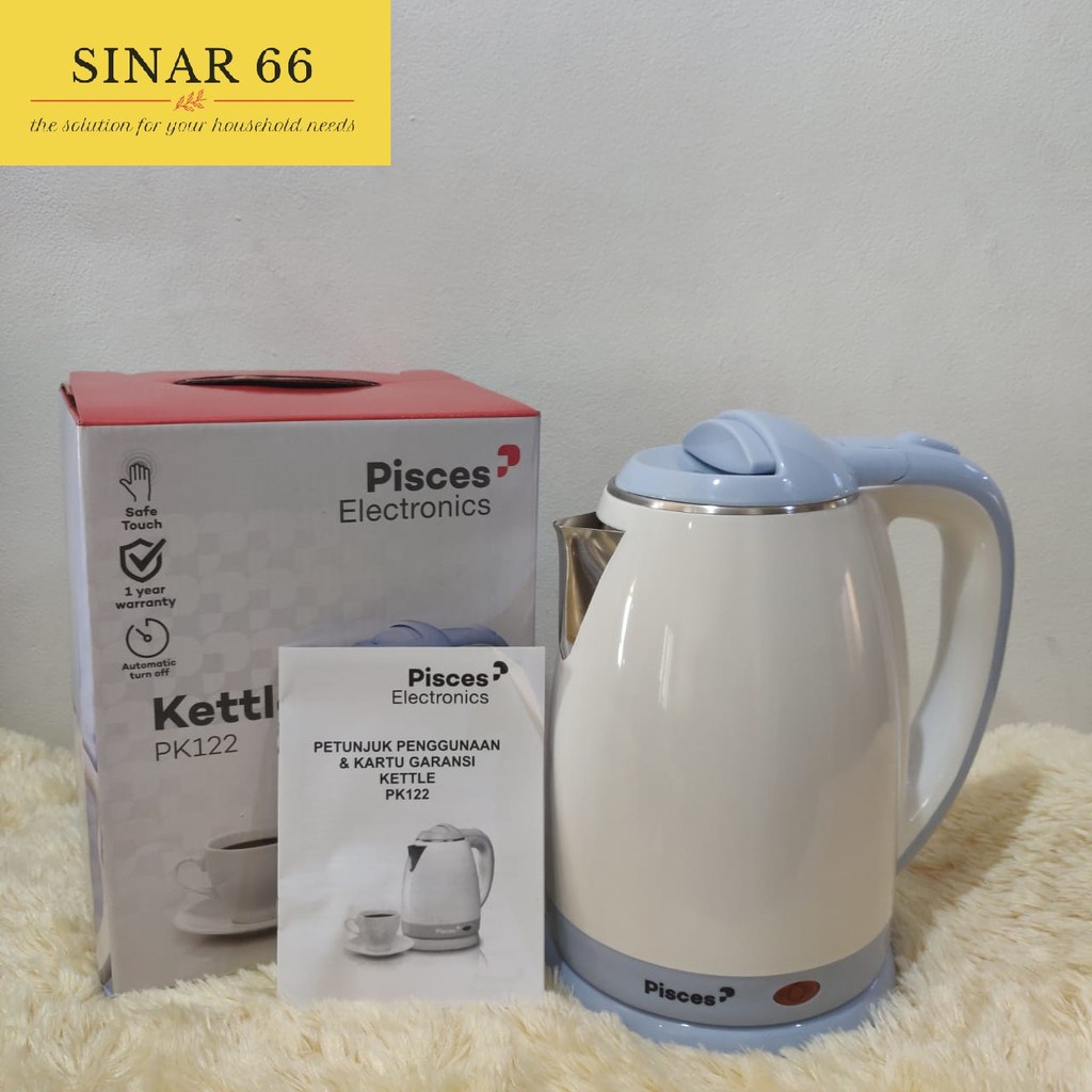 PISCES TEKO LISTRIK ELECTRIC KETTLE PEMANAS AIR 1.2 L PK122 PK 122