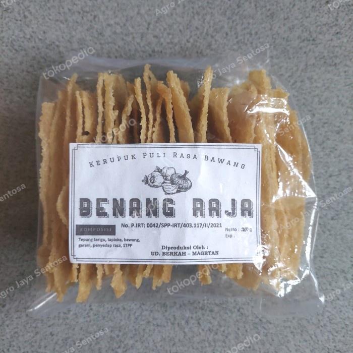 

Kerupuk Gendar Kerupuk Puli Rasa Bawang Merk Benang Raja 250 gram