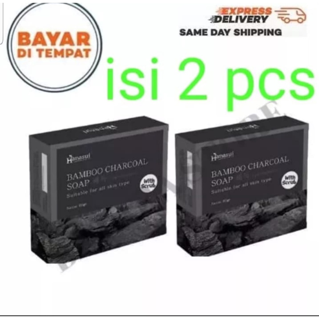 PROMO PAKET 2 PCS sabun pencerah wajah pria / sabun penghilang flek / sabun pemutih wajah asli bpom / sabun bamboo charcoal hanasui