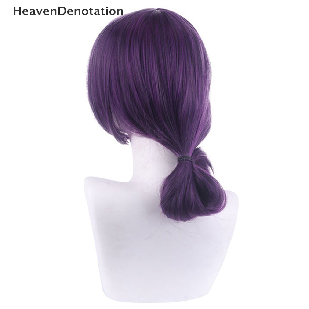 [HeavenDenotation] Chain Man Reze Cosplay Wig Ungu Ponytail Rambut Sintetis Wig Alat Peraga Cosplay HDV