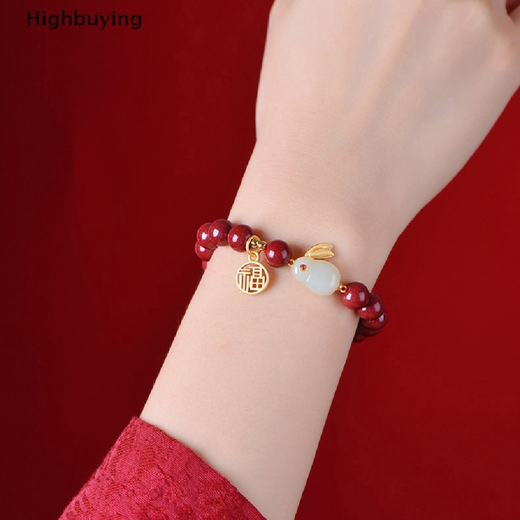 Hbid Fashion Creative Lucky Cinnabar Rabbit Bracelet Vintage Light Handmade Jewelry Bracelet Women's Girls Jewelry Glory