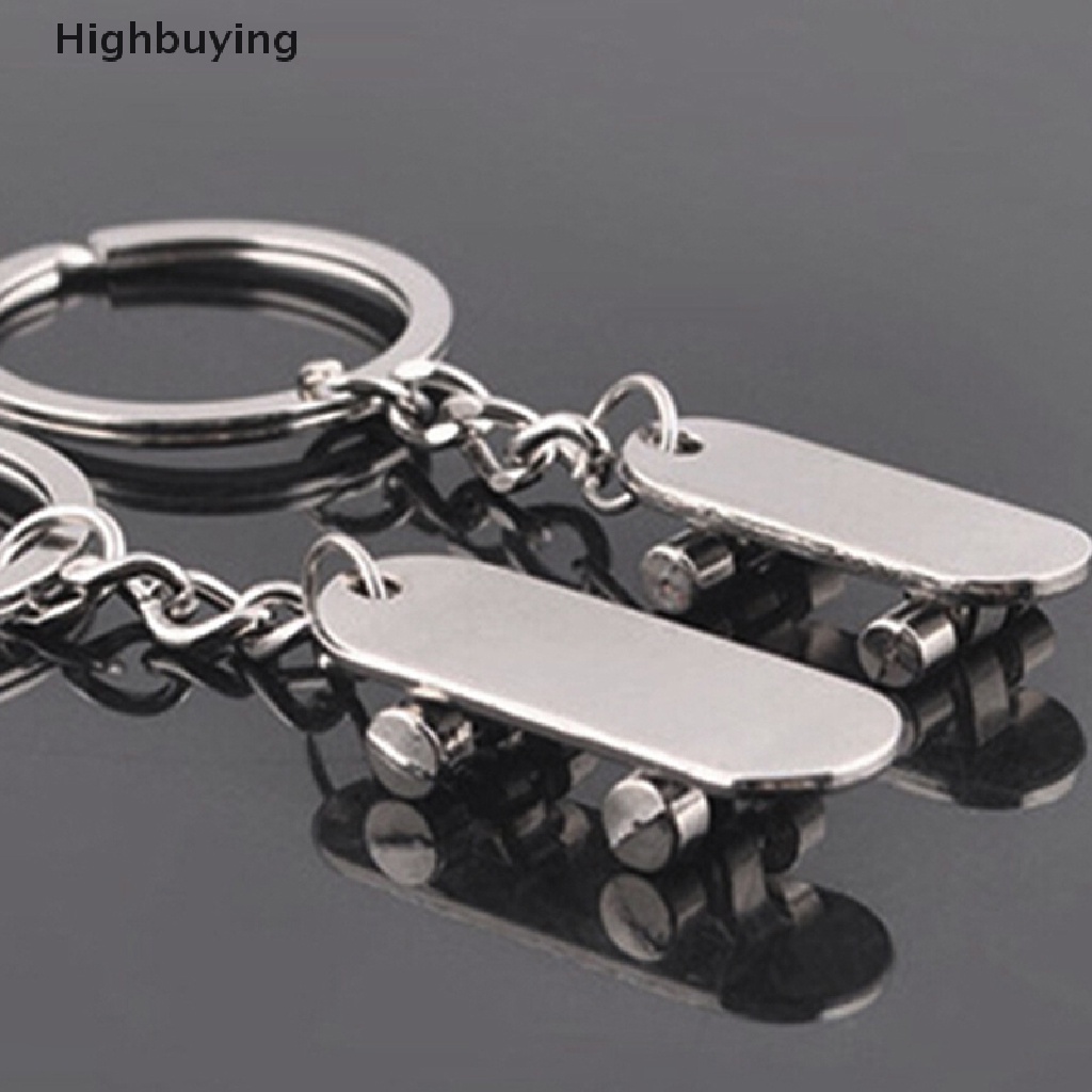 Hbid 1pasang Lovers Scooter Metal Keychain Skate Pria Car Key Ring Link Wanita Tas Liontin Gantungan Kunci Ring Holder Souvenir Perhiasan Glory